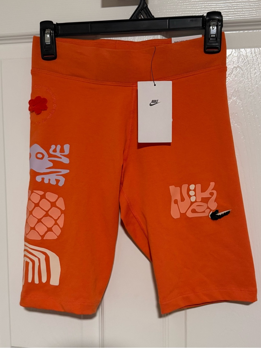 Nike Project Uphoria Orange Bike Shorts Abstract Graphics Size Small NWT